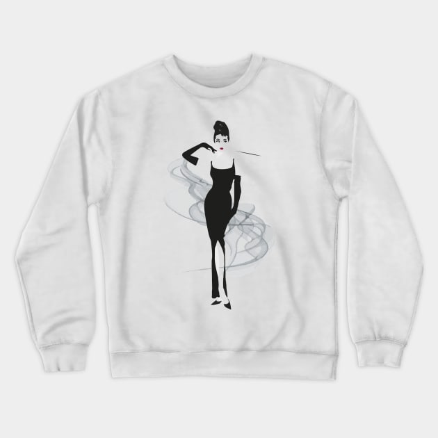 Audrey Hepburn Crewneck Sweatshirt by ivaostrogonac